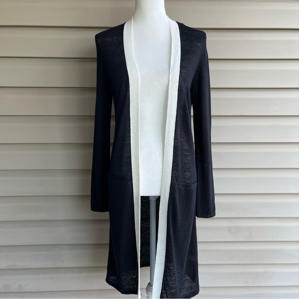 •Talbots• Linen/Viscose Open Lightweight Cardigan Duster - Size Small